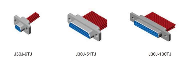 High Reliability 74 Pin J30J Connector with Metal Body for Aerospace & aerospace Applications