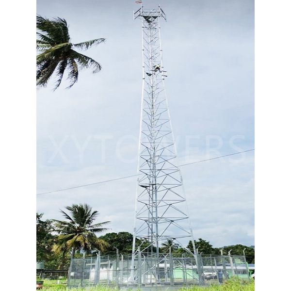 High Quality Low-cost Vertical 3 Legged Steel Lattice Telecommunication Guyed Tower