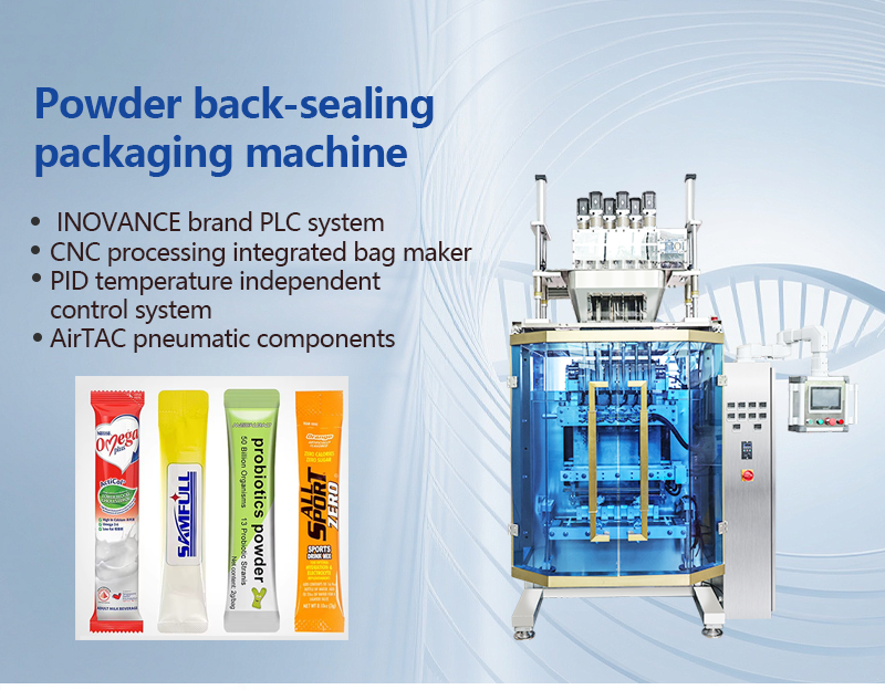 PLC Control Spice Powder Filling Machine Coffee Pouch Packing Machine 9.7KW