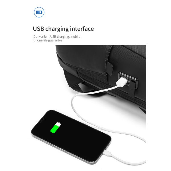 Usb Charging Waterproof Business Backpack 20-39Liter Dirt Resistant