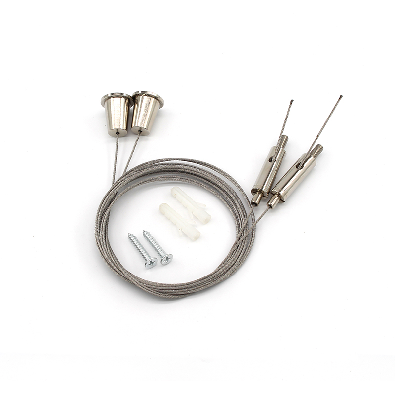 Adjustable Ceiling Mounted Swivel Joint Gripper Wire Rope Suspension Kit Custom Hanging Cable Kit Other Lighting Accessories