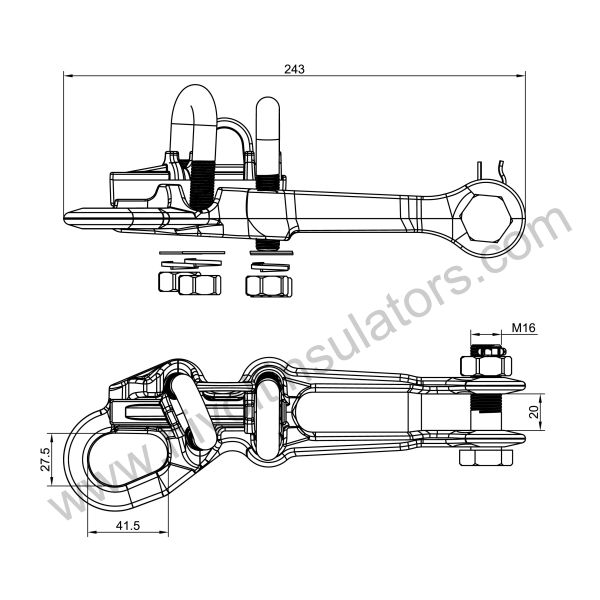 Anti Corrosion Transmission Line Hardware Aluminum Clamp N/A Mechanical Strength