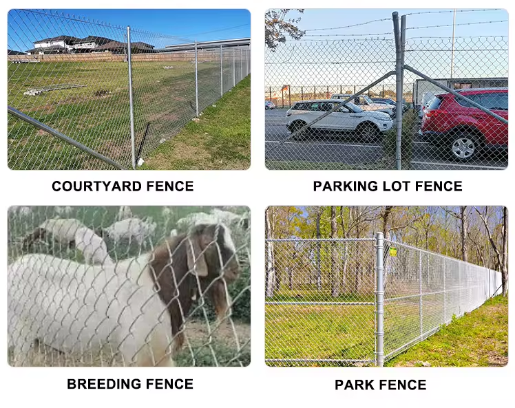 Wholesale Price 8 Foot Tall Galvanized Diamond Wire Mesh Chain Link Fence