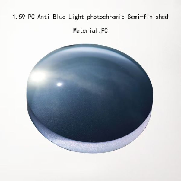 1.59 PC Single Vision Anti Blue Light Photochromic Semi-finished
