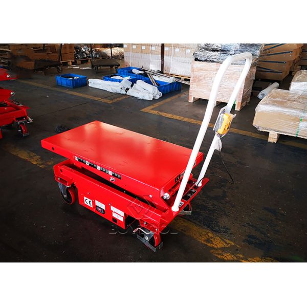 Electric Hydraulic 500kg Mobile Scissor Lift Table Alloy Steel