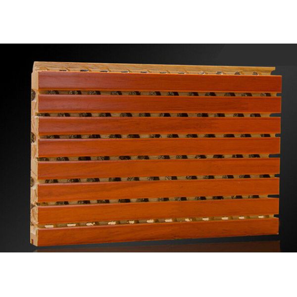 Fire-rated Sound Absorb Grooved Wood Acoustic Wall Panel For Meeting Room