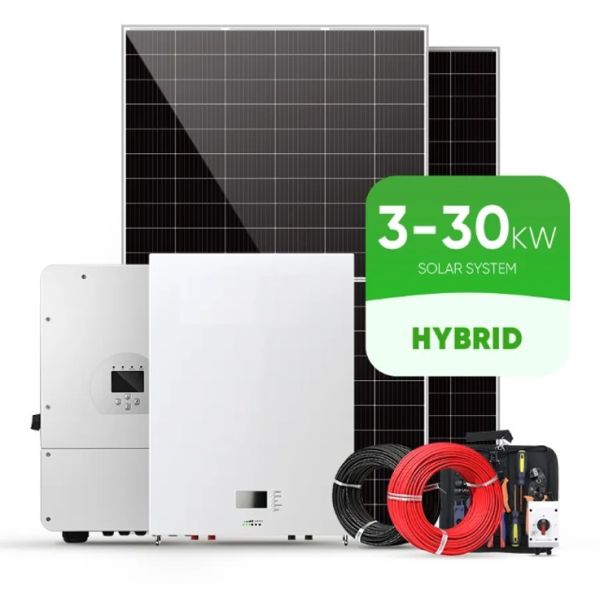 Solar Panel System Kit 5kw 10kw 15kw 20kw Hybrid System With Rechargeable Battery