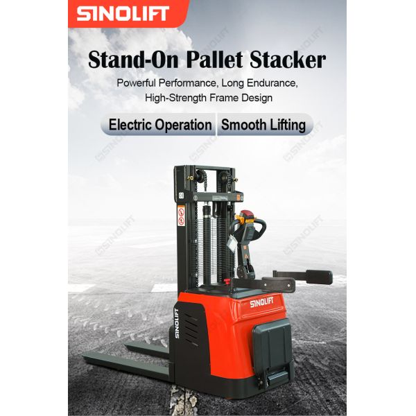 CDD15P-Li Stand-On Pallet Stacker With Standard Mast