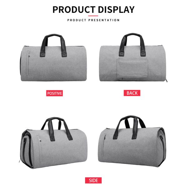Wholesale Multifunction Waterproof men business Travel Duffle Custom logo Foldable Suit Cover Garment Bag