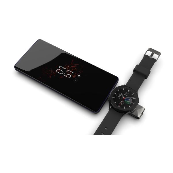 3 Watt Dual Plug Travel Wireless Charger Portable Wireless Charger For Samsung Galaxy Watches