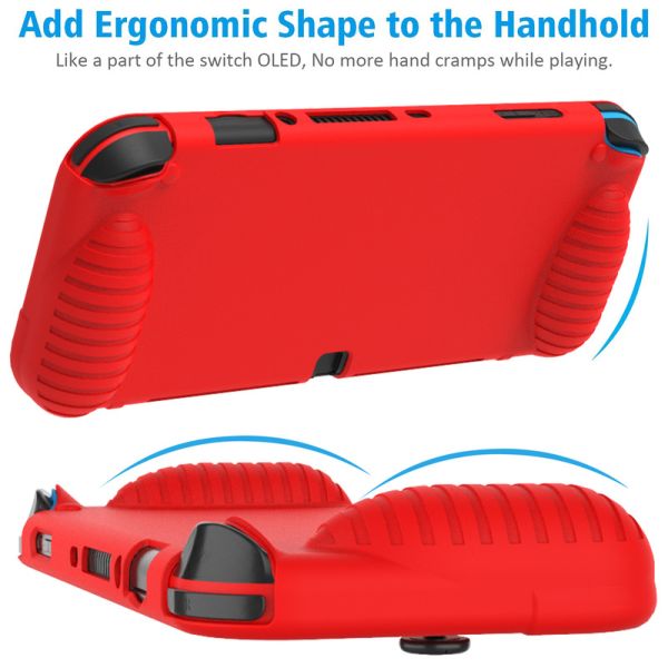 Protective HOXC Nintendo Switch OLED Silicone Protective Case, Ergonomic Grip Grip Silicone Cover For Nintendo Switch Pro Console