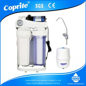 Buy cheap Manual Flush Ro Water Purifier Filters With Steel Shelf And Pressure Gauge product