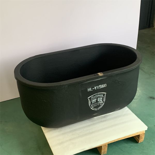 Fast Thermal Condcutivity Oval Type Crucible Metal Melting Silicon Graphite Carbide