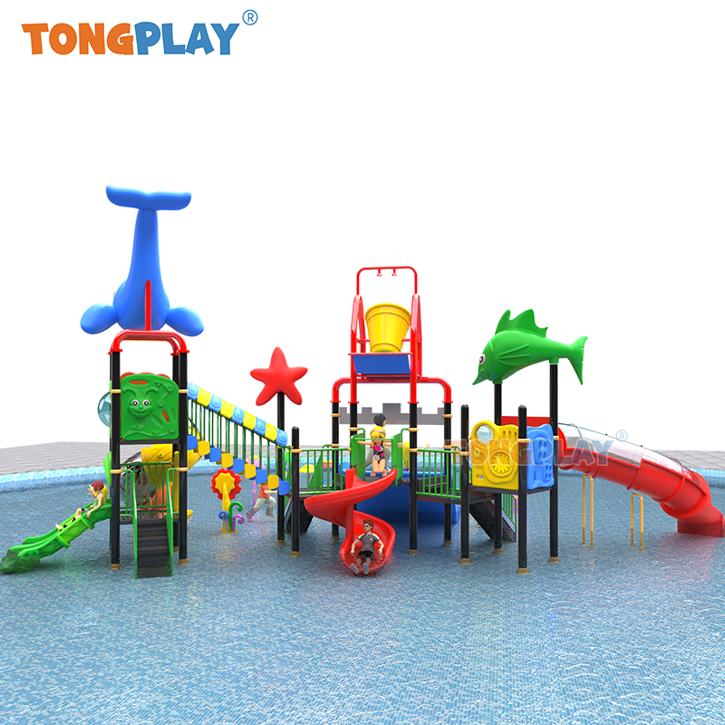 Tong Play Safe High Quality Kids Plastic Slide Kids Water Park Outdoor Playground Equipment