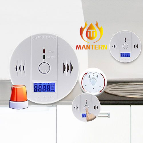 EN50291 Approval Carbon Monoxide Detector DC 4.5V Battery Operated White Color