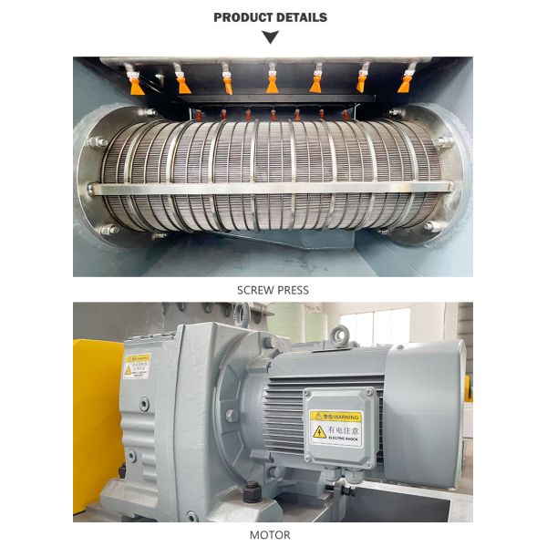 SS304 220V Food Waste Shredder Machine Shredding And Dewatering Waste Dehydration Machine