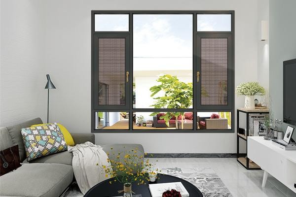 Hidden Hinge Aluminium Glass Window Site Red Inside And Outside Windows