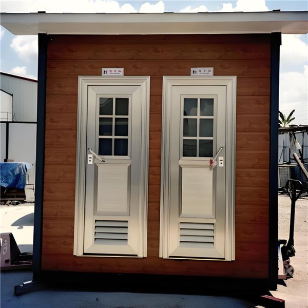 Steel Frame Mobile Toilet Container Corrosion Resistant and Customizable for Commercial Use