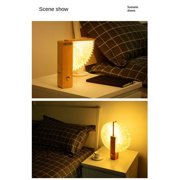 Printable LED Origami Table Lamp Paper Lights Eco Friendly
