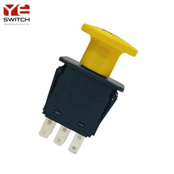 Sealed Yellow Push Pull Button Switches Lawn Mower Seat Safety Switch
