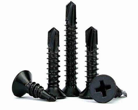 Round Head OEM Screw Phosphated Drywall Self Drilling Screw Black