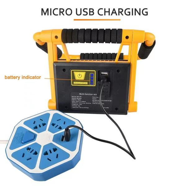 1500 Lumens Rechargeable Waterproof IP65 LED Work Light Portable Foldable with 360° Rotation Stand
