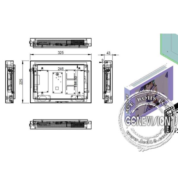 Shinning Black 15 inch Wall Mount LCD Display for Advertising Sign