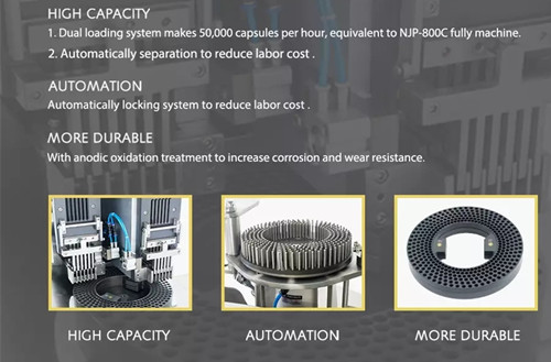 Powder Granule Hard Capsule Filling Machine Touch Screen Control