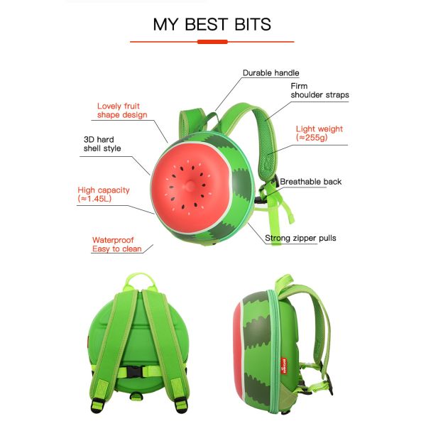 Customization EVA Toddler Backpack Fruit Design Anti Lost Backpack Child School Bag