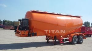 China TITAN VEHICLE 2 axles bulk cement tank semi trailer with 30 ton tank Cement on sale