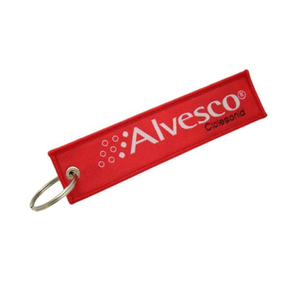 Polyester Custom Stylish Embroidery Key Holder With Remove Before Flight