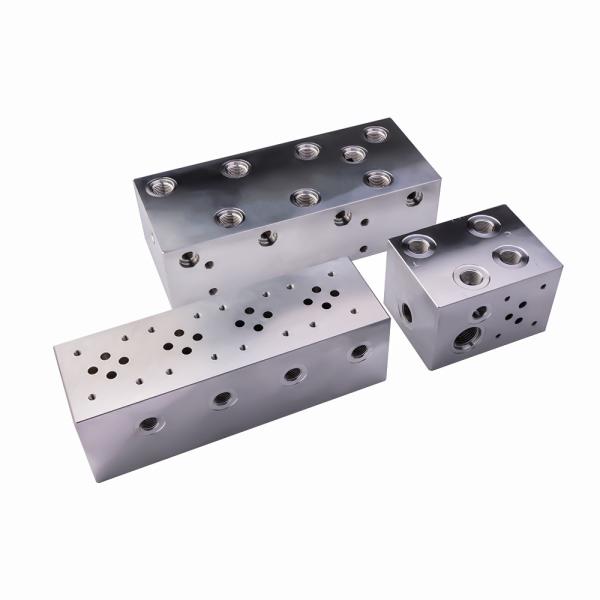 Aviation grade aluminum alloy hydraulic manifold Multi-channel integrated design Construction machinery high-pressure power system