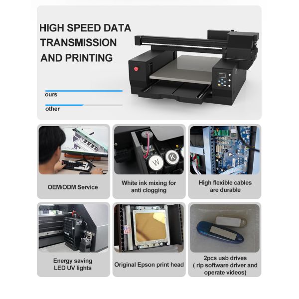 KECAI 6090 Digital 3D Printing on Glass Ceramic Tile Acrylic UV Flatbed Printer