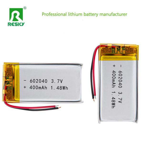 Rechargeable lithium polymer battery cell 602040 400mAh 450mAh 3.7V power lipo battery