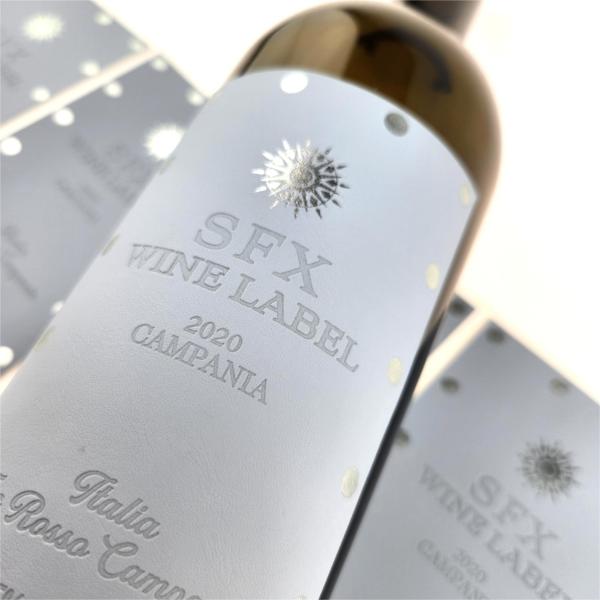 Luxury Leather Sticker Packaging Wine Label Waterproof Embossed Red Wine Labels for Bottles