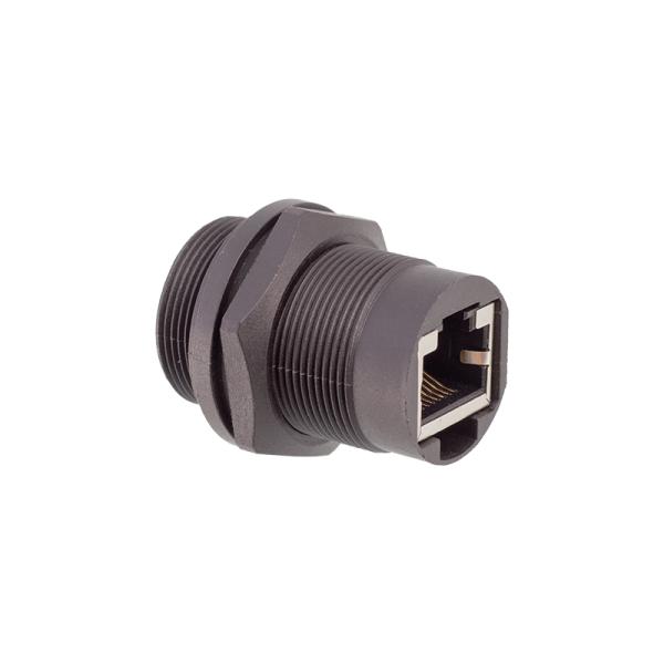 Net Female Base Waterproof Electrical Cable Connector RJ45 IP67 CAT5e CAT6