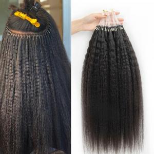 Buy cheap Kinky Straight Prebonded Hair Extensions Natural Black 14 inch product
