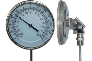 China WSS Adjustable Bimetal Thermometer With Screw Or Flange Connection on sale