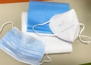 China Face Mask Spunlace Nonwoven Fabric 100% Modified Fibre Material For Cosmetics / Wet Tissue on sale
