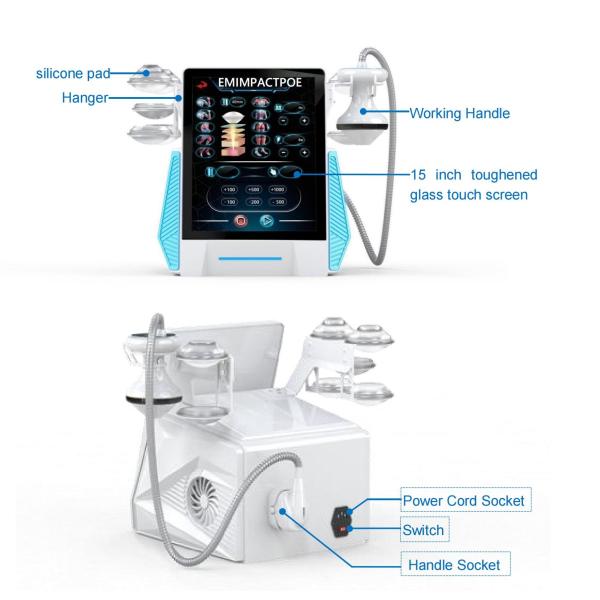 8Bar Less Tissue Damage Focus Shockwave Therapy Machine Physiotherapy Deep Tissue Healing Pain Relief