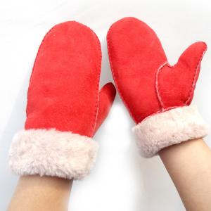 Buy cheap New Fashion Wholesale Hand Sewing Spanish Merino Shearling Sheep Skin Mitten Double Face Lamb fur Leather Winter Gloves product
