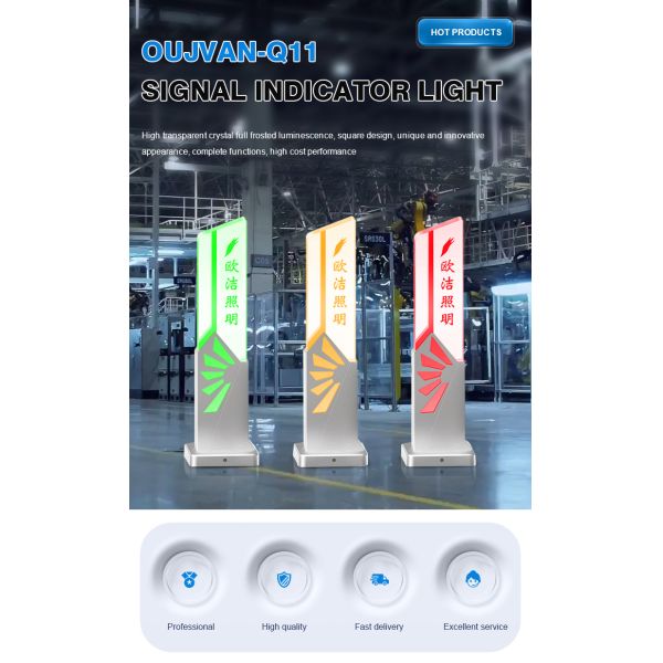 Customized RYG Led Tower Indicator Light For PMMA Material IP50 Protection Grade