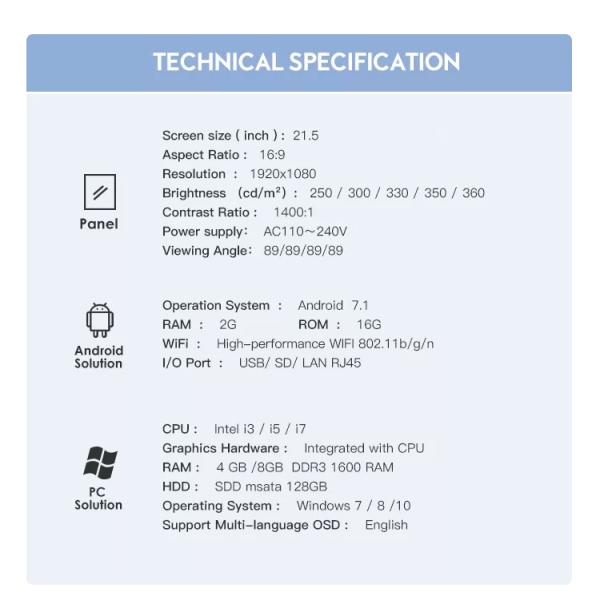 SDK Floor Standing Touchscreen Kiosk All In One Multi Touch Screen Kiosk