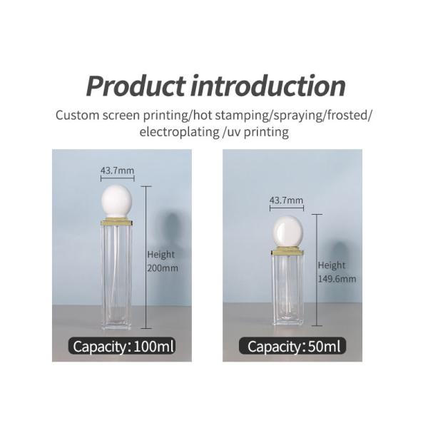 Cosmetic Acrylic Bottles 30g 50g Plastic Lotion Bottles Packaging With Special Stone Cover Cap