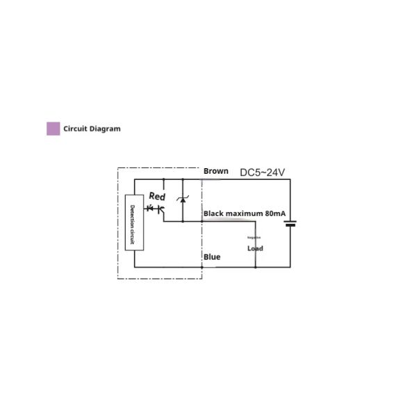 ZPSC01P High Precision Cylinder Inductive Proximity Sensor Switch with DC5-24V 80mA IP67 Protection Level