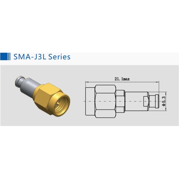 21.1mm Straight SMA Cable Connectors Male Nut Mounting For Cable SFF-50-1.5-1 RG316