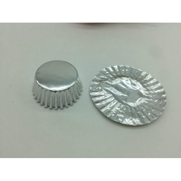 Sanmu Aluminium Foil Cupcake Cases Baking Cups , Silver Cupcake Holders Round Shape