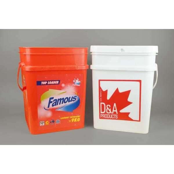 10L Toy Plastic Packaging Bucket Rectangular Handle With Lid