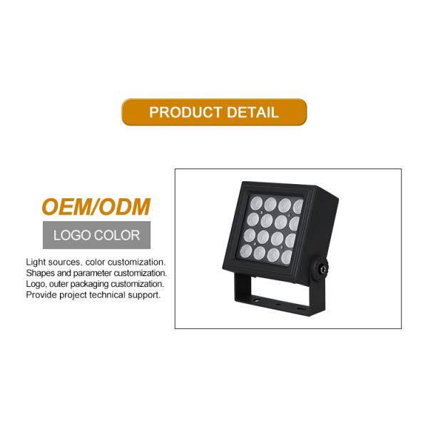 LED Facade Lighting IP65 Rustproof Die Casting Narrow Angle 16W DC24V For Garden Wall