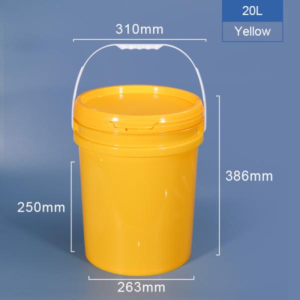 liquid fertilizer PP Round Plastic Bucket With Lid Handle Printing with Heat Transfer